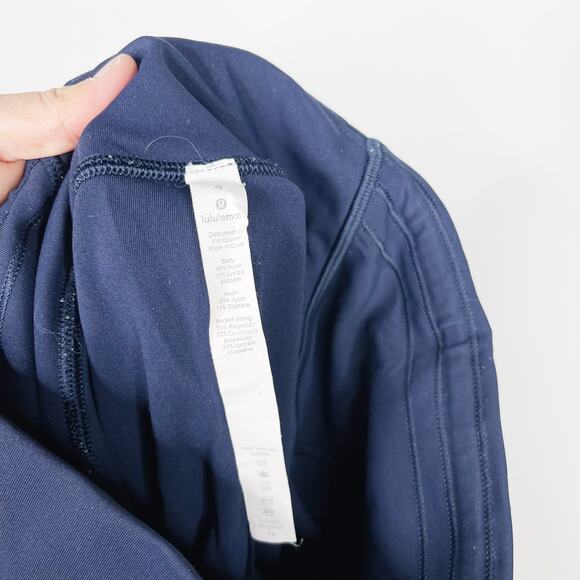 Lululemon Womens 4 Blue Train Times 7/8 Leggings 25" Mesh Piecing Activewear - Picture 9 of 9